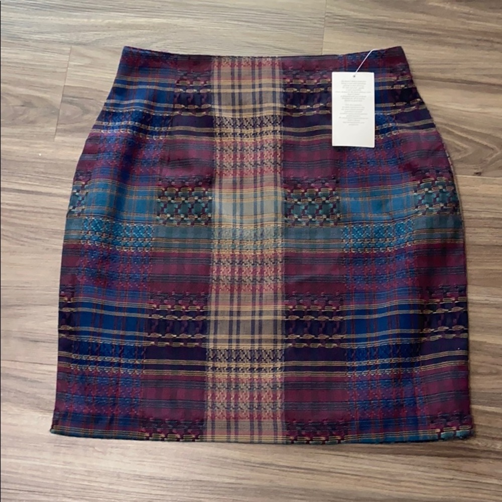 Kerri & Kelsey plaid knit skirt size 14